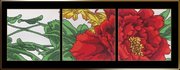 00302-Астрея Арт "Красный цветок" 3 фрагмента
