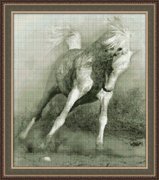 0111-Юнона "Белый конь" 28х32 см