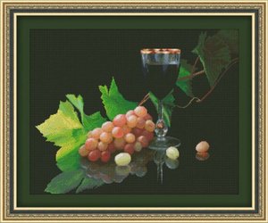 0124-Юнона "Виноград и вино" 41,5х33 см