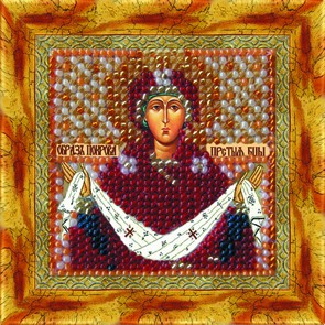 033ПМИ-Вышивальная мозаика "Покрова Пресвятой Богородицы" 6,5х6,5см
