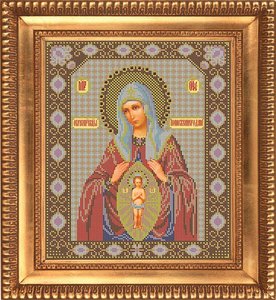И-040-GC  Икона Божией Матери "Помощница в родах"  26 x 31 см