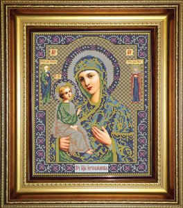 И-042-GC  Икона Божией Матери "Иерусалимская"  25 x 31 см