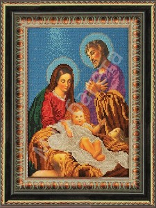 43 БК Рамка со стеклом "Рождество Христово" 19х26 см