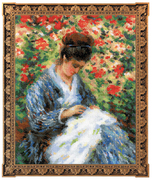 100/051-Риолис "Мадам Моне за вышивкой" по мотивам картины К. Моне"  24x30 см