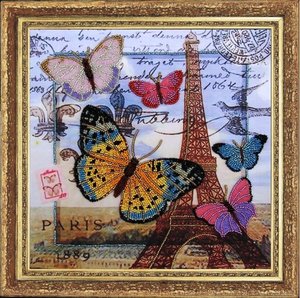 107-Butterfly "Привет из Парижа" 26х26 см
