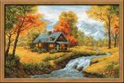 1079-Риолис  "Осенний пейзаж" 38x26 см