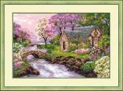 1098-Риолис "Весенний пейзаж" 38x26 см