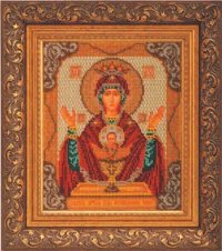 В-165-Кроше "Богородица Неупиваемая Чаша" 20х24 см