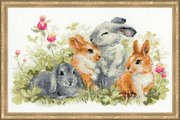 1416-Риолис "Забавные крольчата" 40х25 см