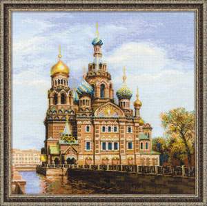 1548-Риолис "Санкт-Петербург. Храм Спаса-на-крови" 40х40 см