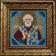 2010ДПИ-Вышивальная мозаика "Святитель Николай Чудотворец" 6,5х6,5 см 