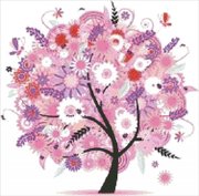 АЖ-0343 "Дерево в розовых цветах" 50x50 см