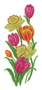 4518-Матренин Посад "Тюльпаны с нарциссами" 37х49 см