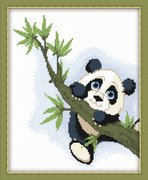 521-Овен "Панда на ветке" 20х25 см