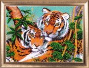607-Butterfly "Тигры в джунглях" 34х25 см
