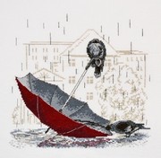 718-Овен "Грустный зонтик" 25х23 см