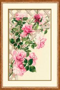 0898-Риолис "Розовые розы" 35x55 см