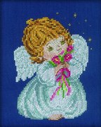 С-038-РТО "Ангел с цветами" 13x16 см
