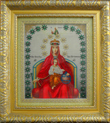 L-067-Вышиваем бисером "Богородица "Державная" 19x23 см
