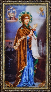 Р-077-Картины Бисером "Богородица "Боголюбская" 20х39 см