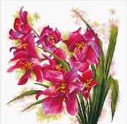 АН-003-АбрисАрт "Лиловый орхидеи" 40х40 см