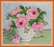 АН-014-Абрис Арт "Розовые цветы" 20,5х16,5 см