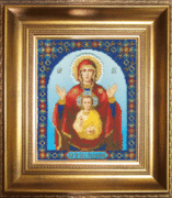 Б-1074-Чаривна Мить "Богородица "Знамение" 22х18 см
