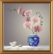 НС-3122-Нова Слобода "Розовая орхидея" 32х32 см