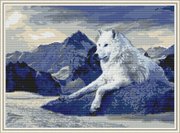 Ж-015-ОрнаменТ "Белый волк" 27х37 см