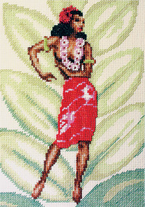7-104-Кларт "Гавайская танцовщица" 15х21 см