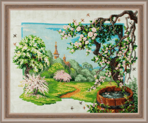 П-017-Золотые Ручки "Весенний сад" 51х41 см