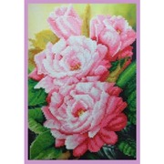 Р-294-Картины Бисером "Розовый аромат" 20х28 см