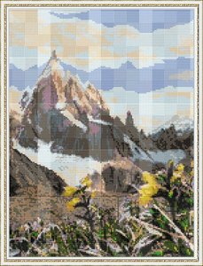 П-016-ОрнаменТ "Цветы в горах" 25х34 см