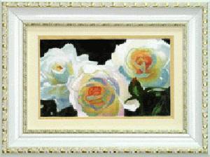 РК-035ЧМ "Белые розы" 19,5х12 см