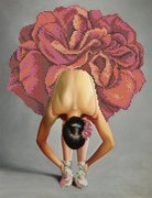 SА-117-Картины Бисером "Балерина в красном" 35х26 см